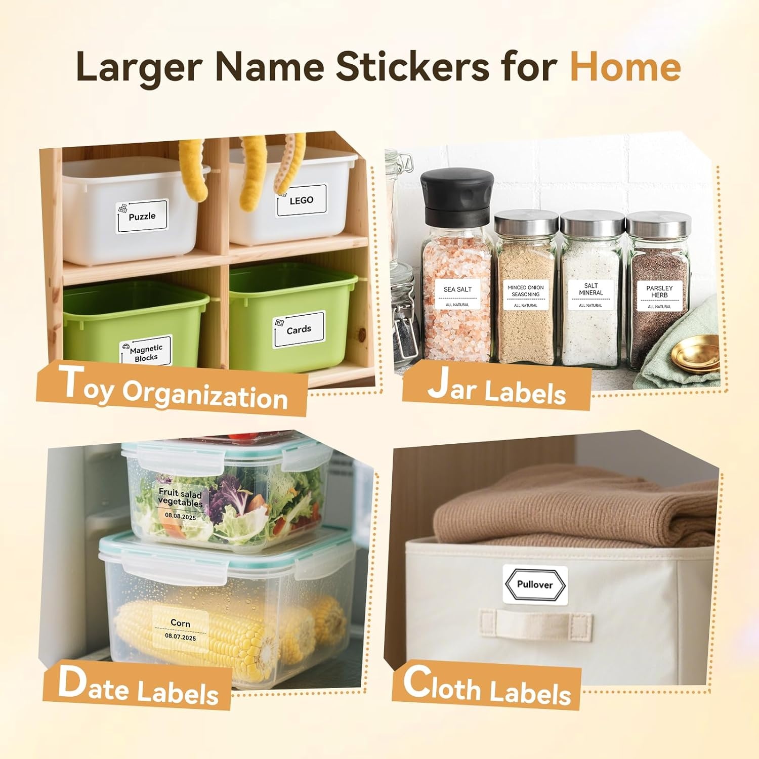image:image3 Rolls Clear Labels for NIIMBOT B1 B21 B3S K3 Label Maker 157 x 118 40x30mm Printer Labels Food Labels for Jars Personalized Editable Labels for HomeSchoolOfficeName Sticker A3rolls