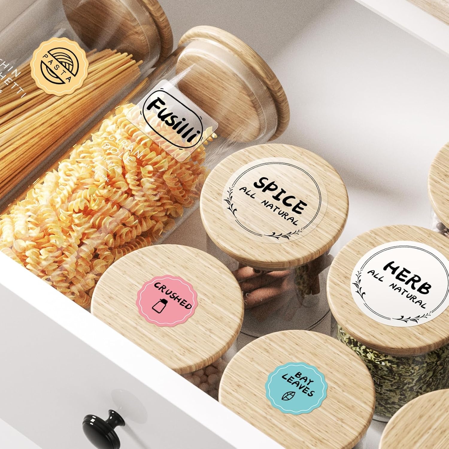 image:image3 Rolls Clear Labels for NIIMBOT B1 B21 B3S K3 Label Maker 157 x 118 40x30mm Printer Labels Food Labels for Jars Personalized Editable Labels for HomeSchoolOffice50x50roundwhite3rolls