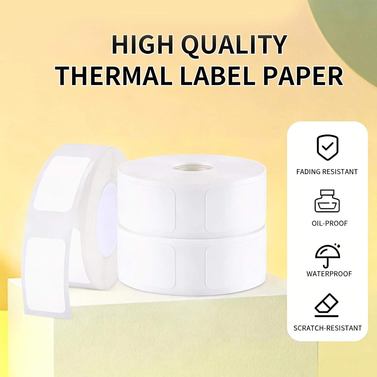 image:imageLabel Maker Tape 6 Rolls1260 Pieces Compatible for D11D110D101 Printer Paper Stickers Waterproof Standard Laminated TearResistant Office Home Name File Folder Clothes 059x 118 Inch White