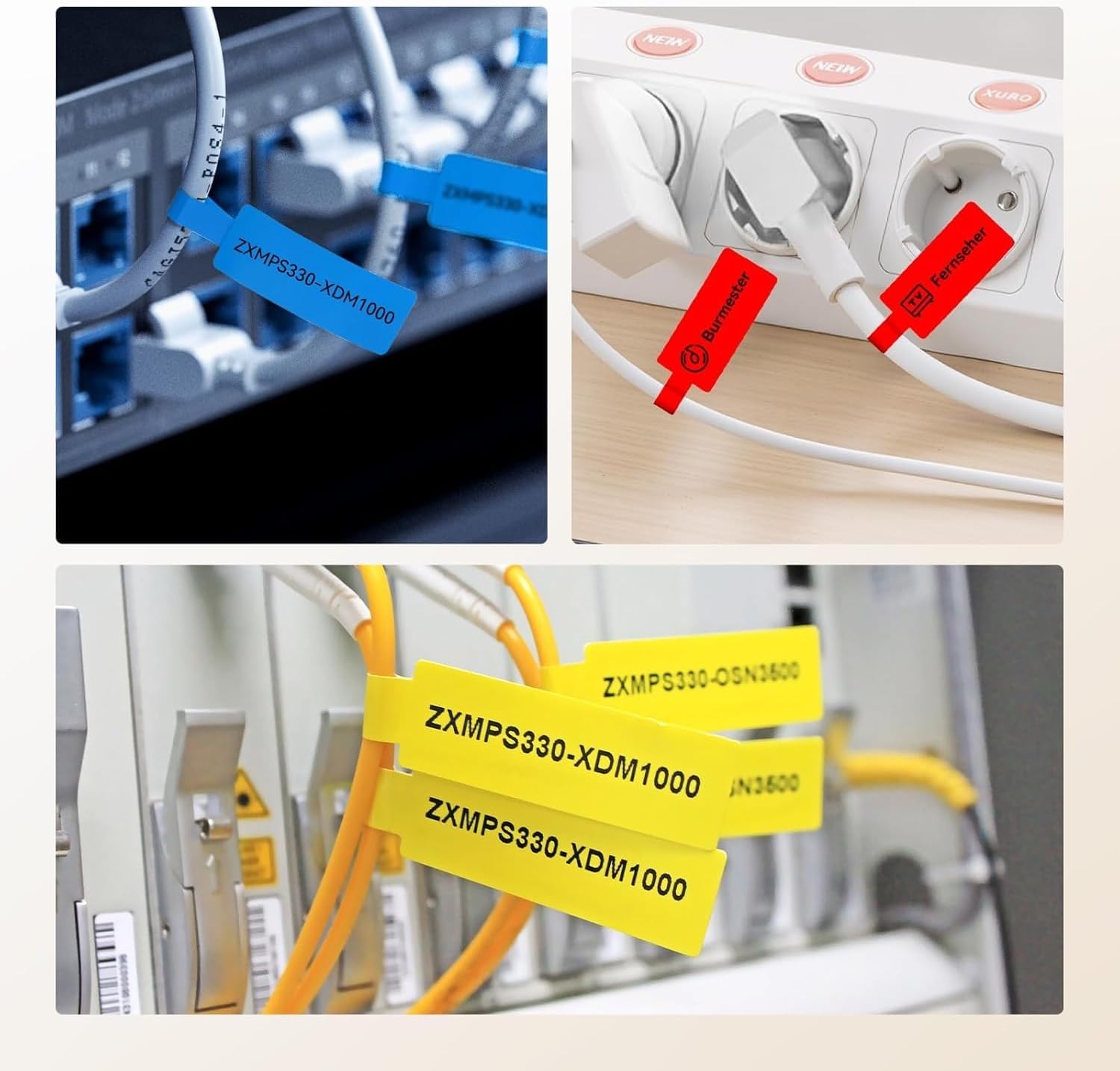 image:imageNIIMBOT 3 Roll Set Labels for D110D11D101 Label Maker 047 X 295 White 055 X 11 Clear 047 X 087 White Waterproof Thermal Label Tape for Home Office School OrganizationMix D