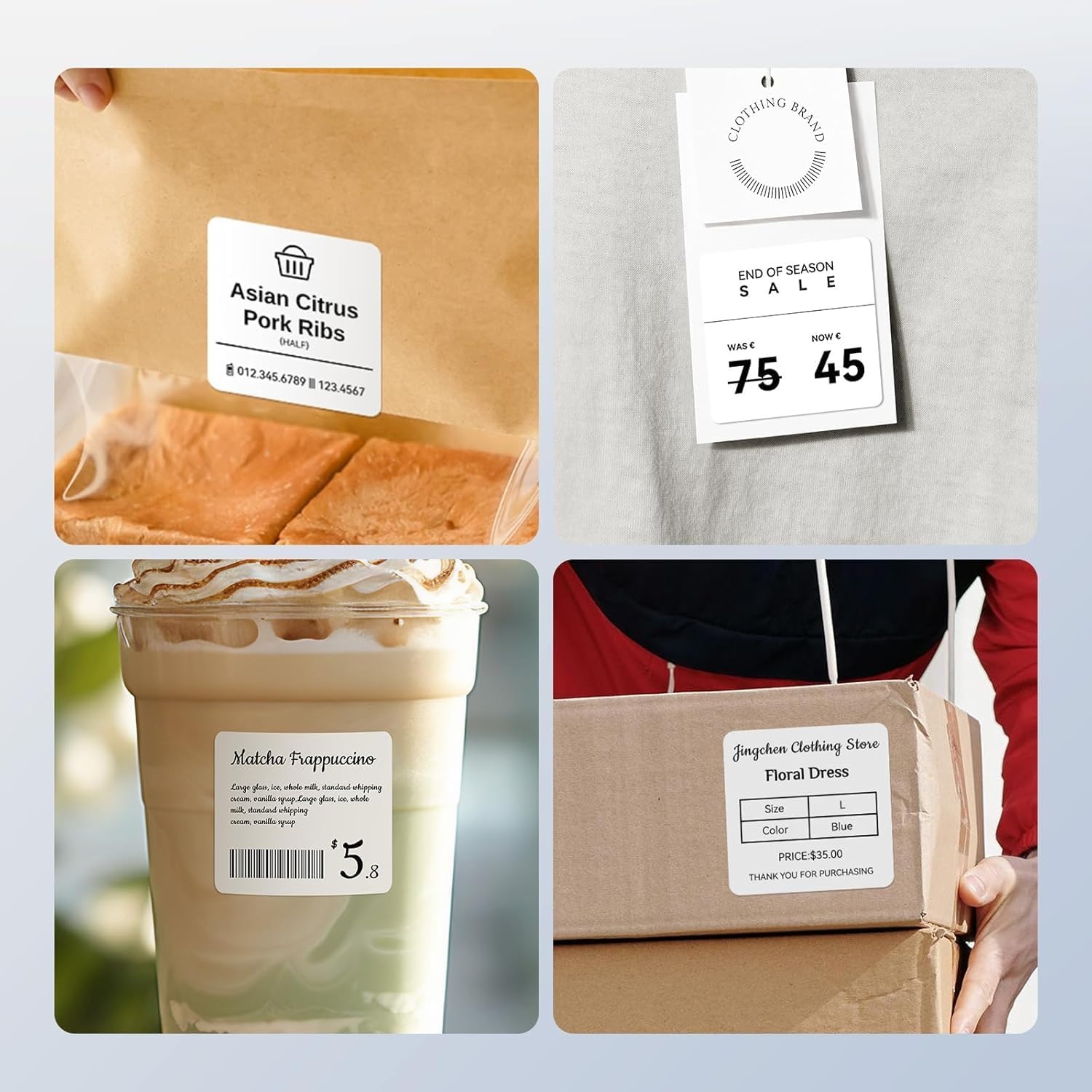 image:imageNIIMBOT 3 Rolls Set Label for B1 B21 B3S B21Pro Label Maker 13x13 Colorful16x08 Zoo16x06 2 Rows Thermal Label Refills for DaycareSpice JarAddressLogoNameFood ContainerMix A
