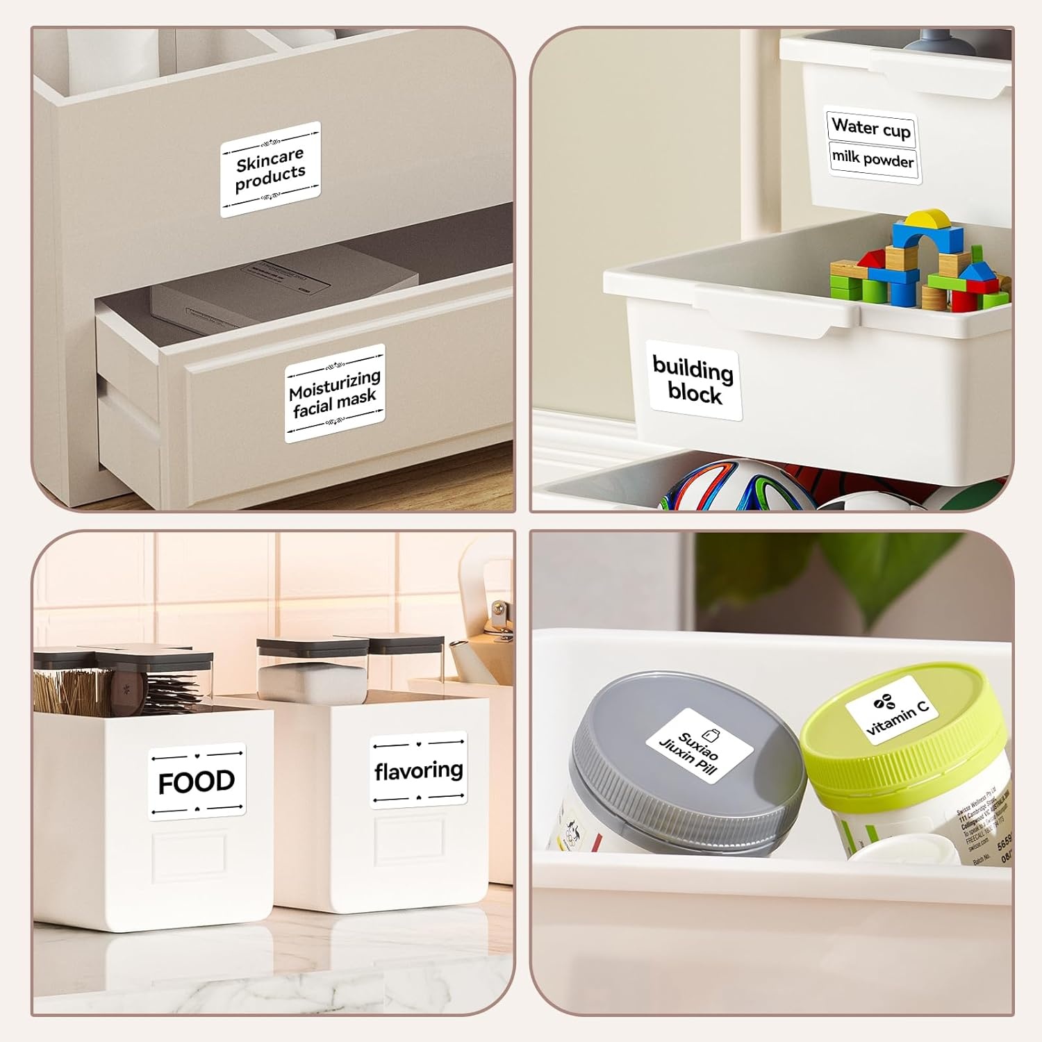 image:imageNIIMBOT B1B21B3S K3 Labels 3 Rolls 2 x 118 50x30mm Food amp Personalized Labels for HomeSchoolOffice50x503rollswhite