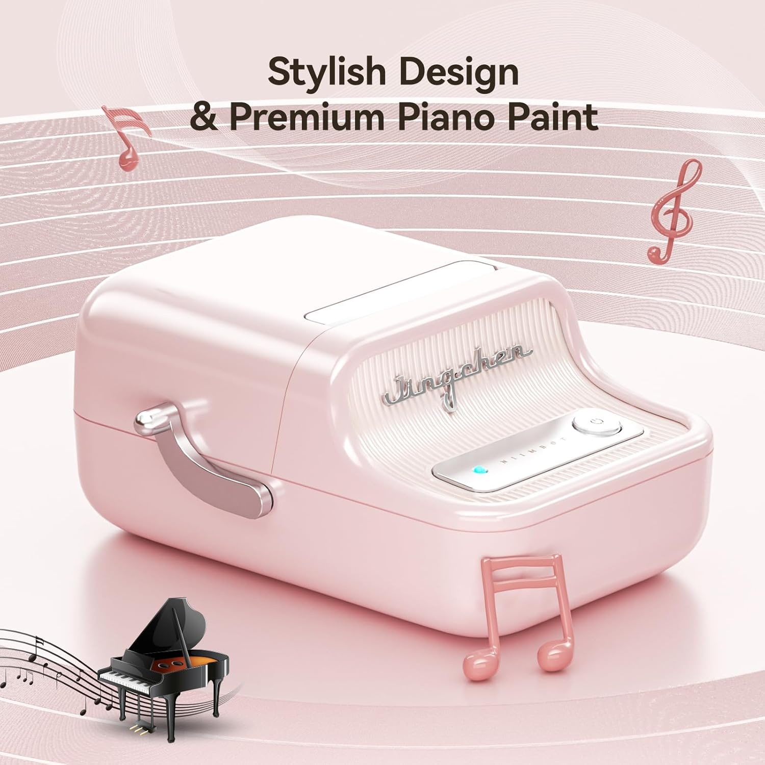 image:imageNIIMBOT B21 Label Maker Inkless Bluetooth Label Printer 2 Inch Portable Thermal Sticker Machine for Small BusinessMarson Jar Logo Clothing Mailing Candles amp Jewelry Ideal for Gifting PinkPink