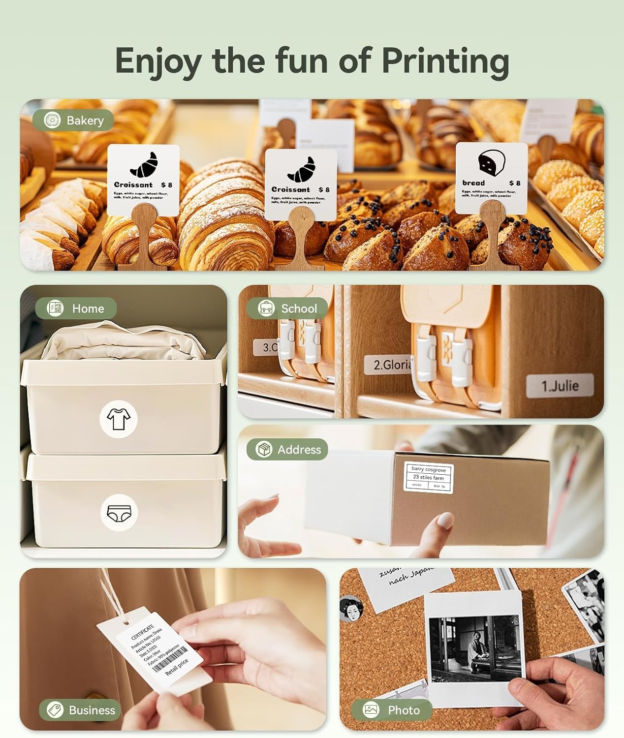 image:imageNIIMBOT B21 Label Maker Inkless Bluetooth Label Printer 2 Inch Portable Thermal Sticker Machine for Small BusinessMarson Jar Logo Clothing Mailing Candles amp Jewelry Ideal for Gifting PinkGreen