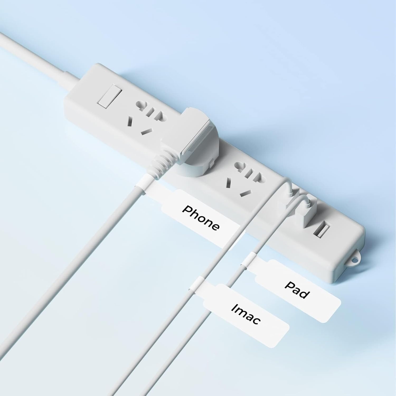 image:imageNIIMBOT Cable Label for B1B21B2 Label Printer Waterproof OilProof Cable Tags1 x 31 Roll of 100 Thermal Sticker Labels WhiteWhite 1