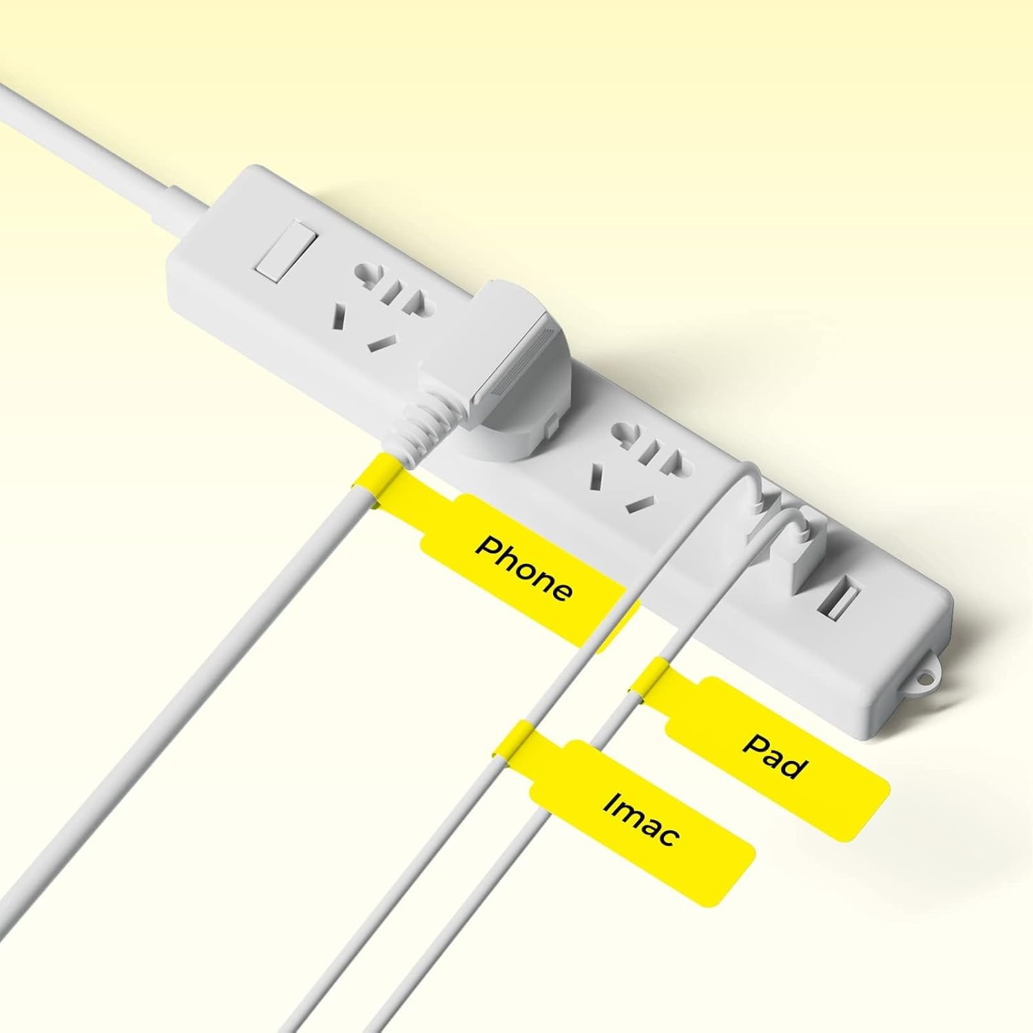 image:imageNIIMBOT Cable Label for B1B21B2 Label Printer Waterproof OilProof Cable Tags1 x 31 Roll of 100 Thermal Sticker Labels WhiteYellow 1