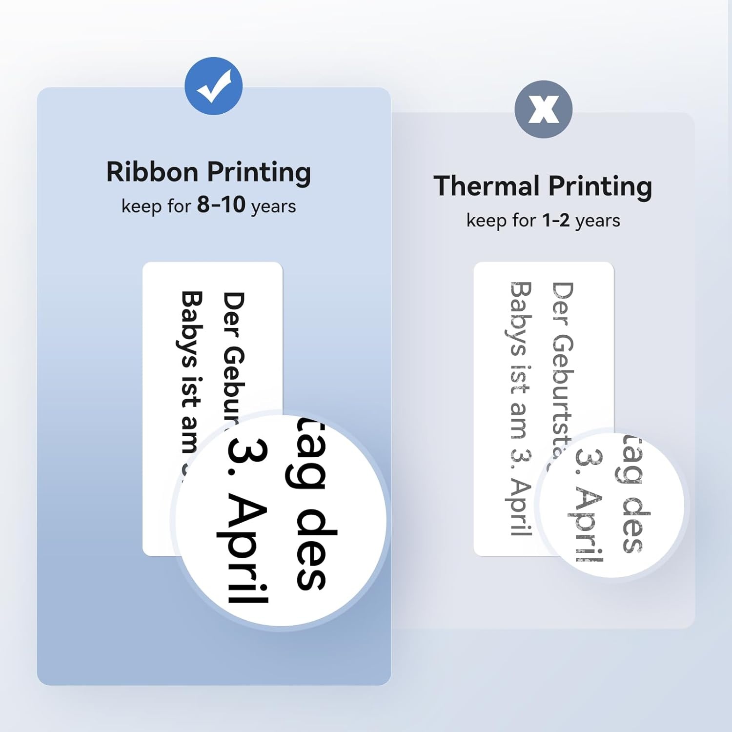 image:imageNIIMBOT Compatible M2 Labeling Ribbon Replacement Refill Tapes Only for M2 Blue Thermal Transfer Label Printer Clear Printing Long Storage Time Up to 24 Meters WhiteRed and Black