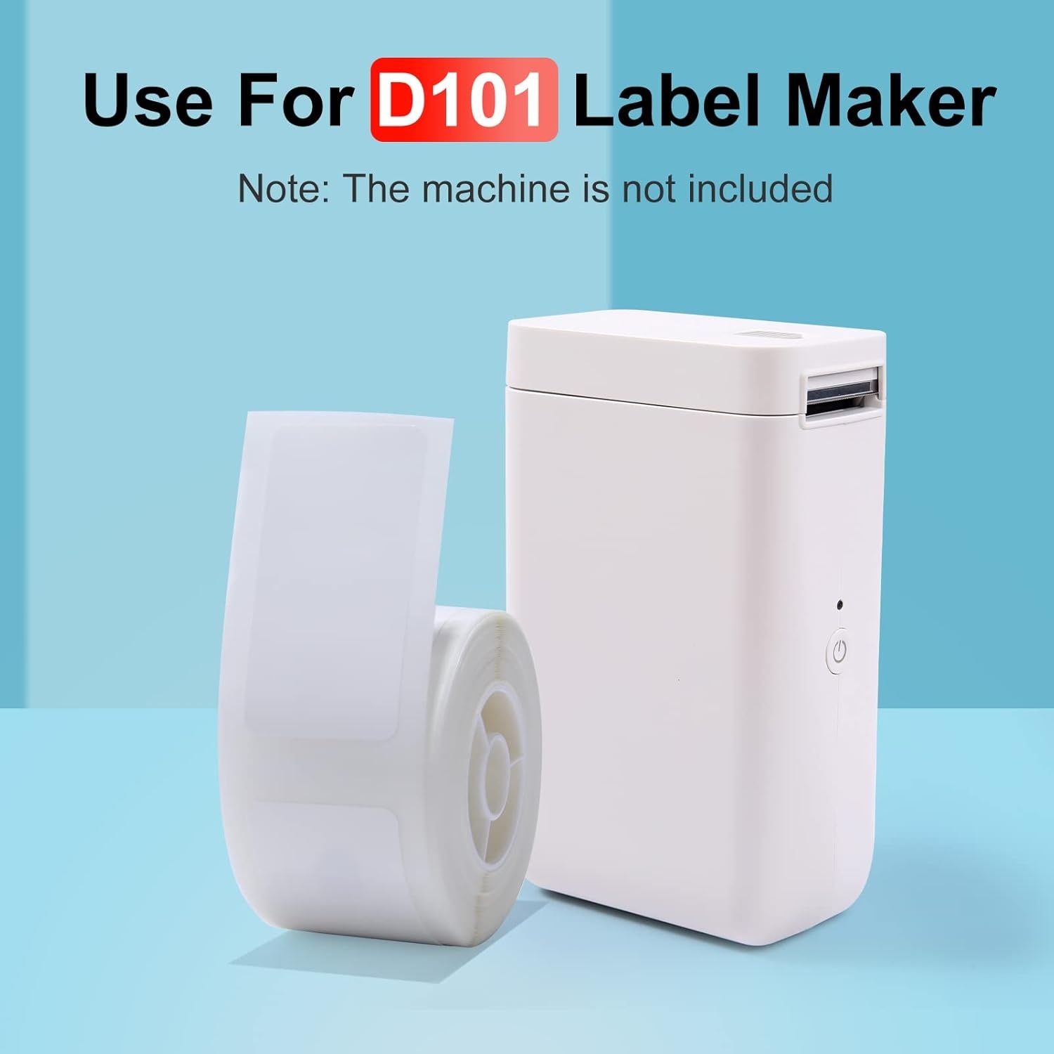 image:imageNIIMBOT D101 Label Maker Tape D101 Adapted Label Print Paper SelfAdhesive Labeling Tape Replacement 25 X 100 mm Thermal Label Tape for Home Office 65 LabelsRoll WhiteWhite