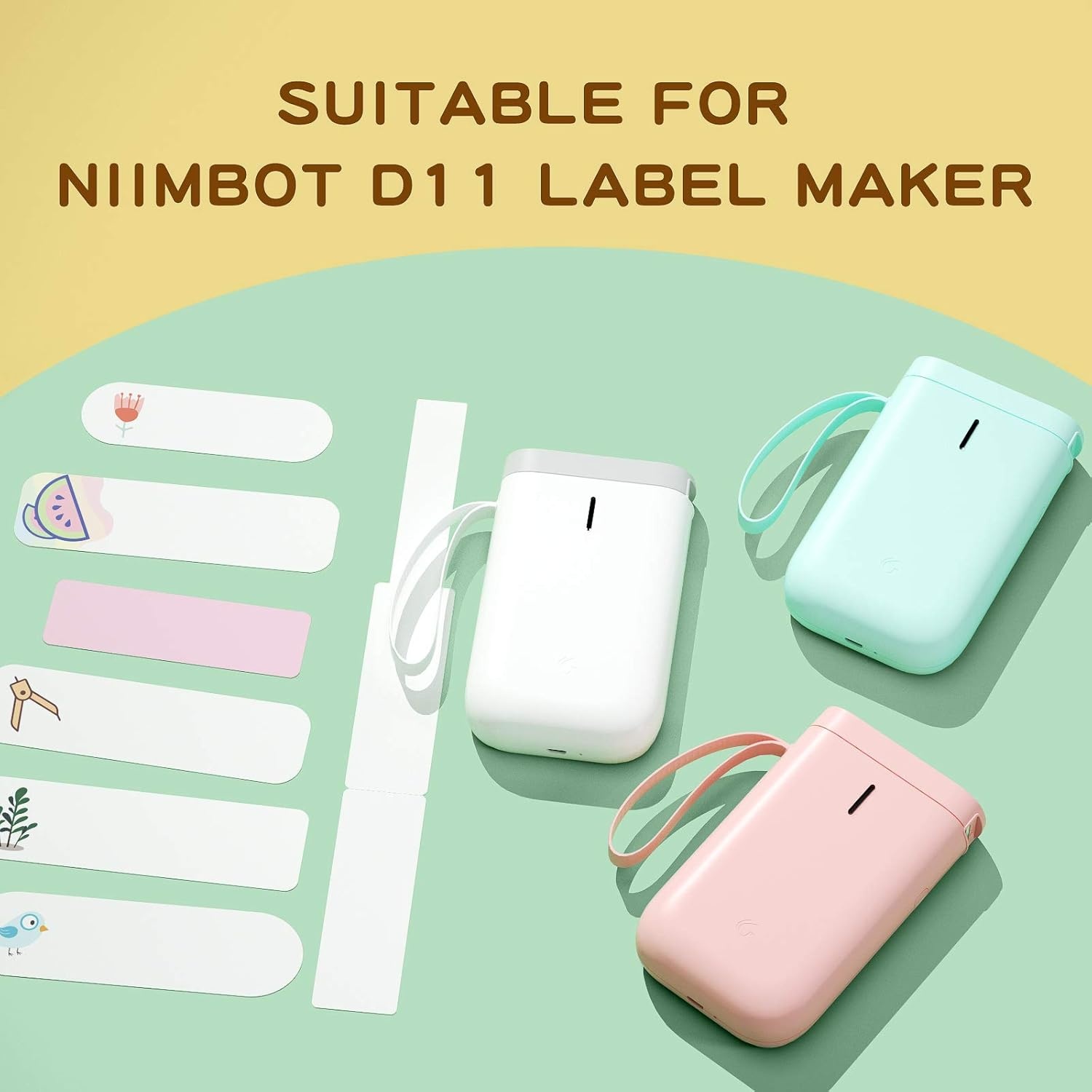 image:imageNIIMBOT D11 Label Maker Tape D110 130 LabelsRoll White 14 X 50mm Thermal Label Tape for School Household Office MultipurposeSchool
