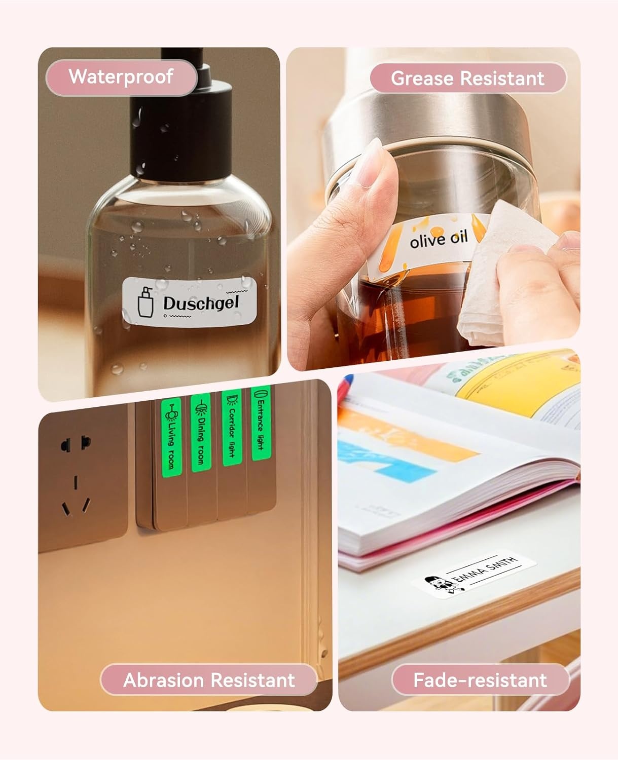 image:imageNIIMBOT D110 Label Maker Machine Bluetooth Thermal Label Printer for School Home Office Organization Mini Thermal Printer Label Maker with 1 Label Tape BluePink