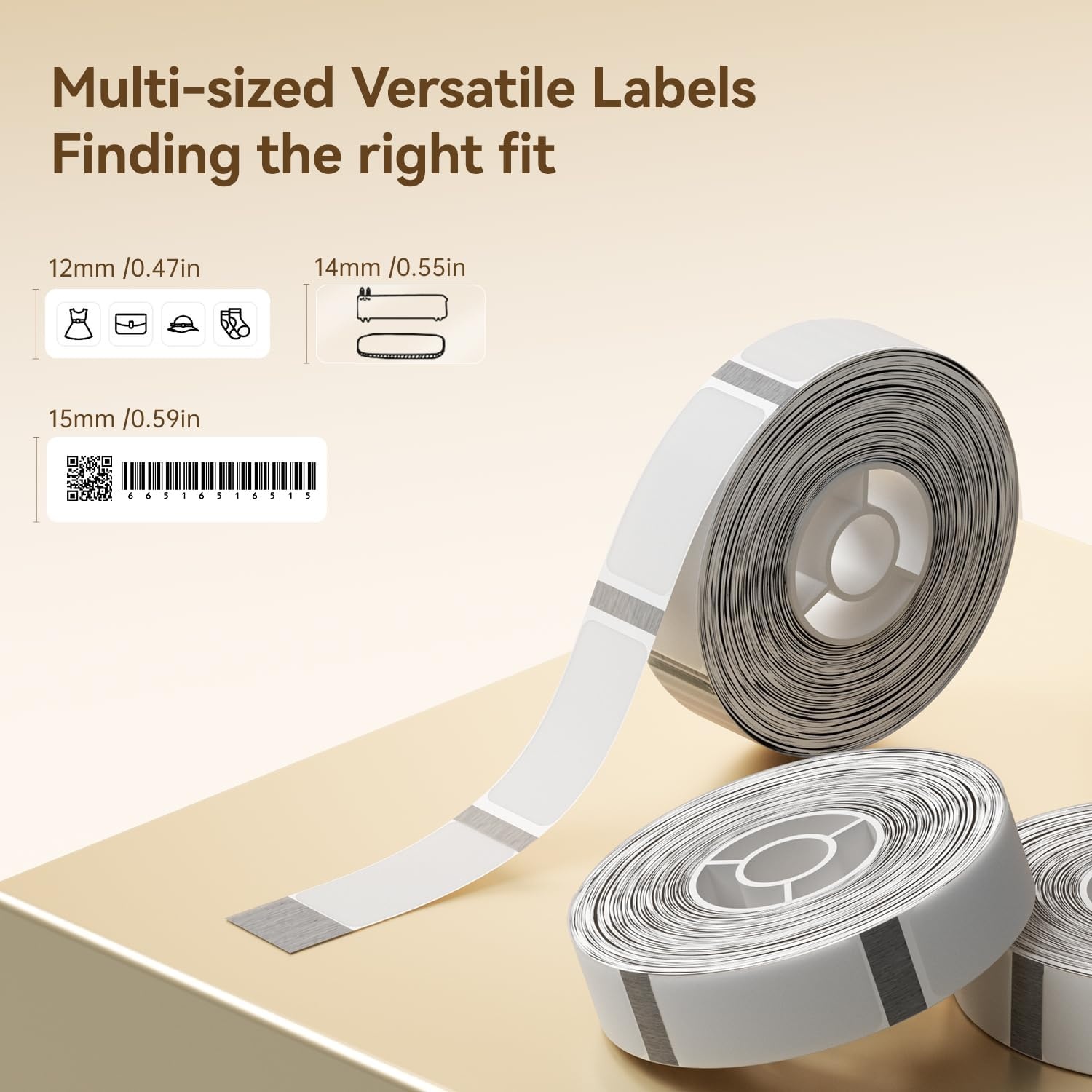image:imageNIIMBOT D110 Label Maker Tape Adhesive Clear Label Paper 055 X 157 14 X 40mm 160 LabelsRoll Compatible for NIIMBOT D11 D110 Label Printer Thermal Paper Black on Transparent 3Roll3Rolls 055 X 118