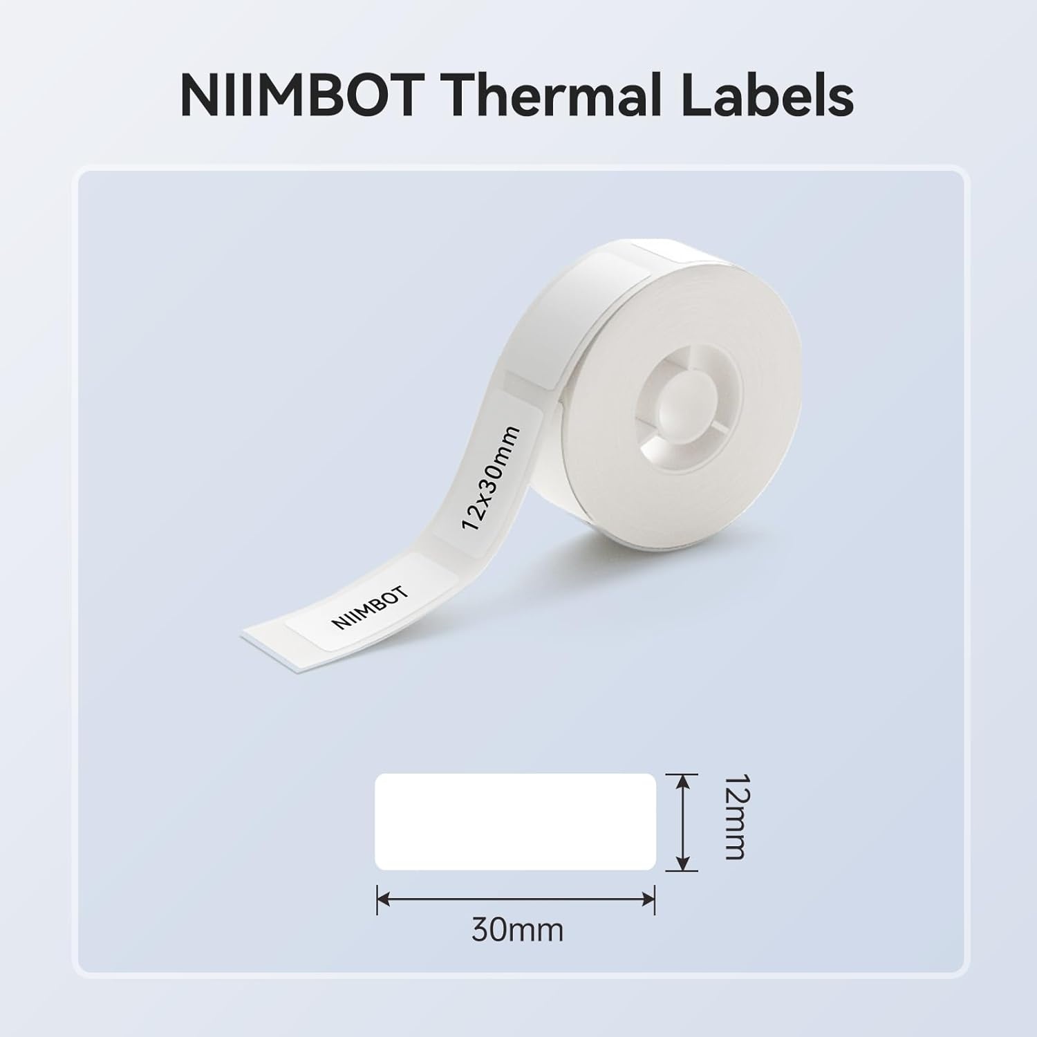 image:imageNIIMBOT Label Maker Tape for D11D110D101 Label Maker 12 x 40 mm 047 x 157 for Home Office Labeling Tape Replacement Pink12mmx30mmwhite