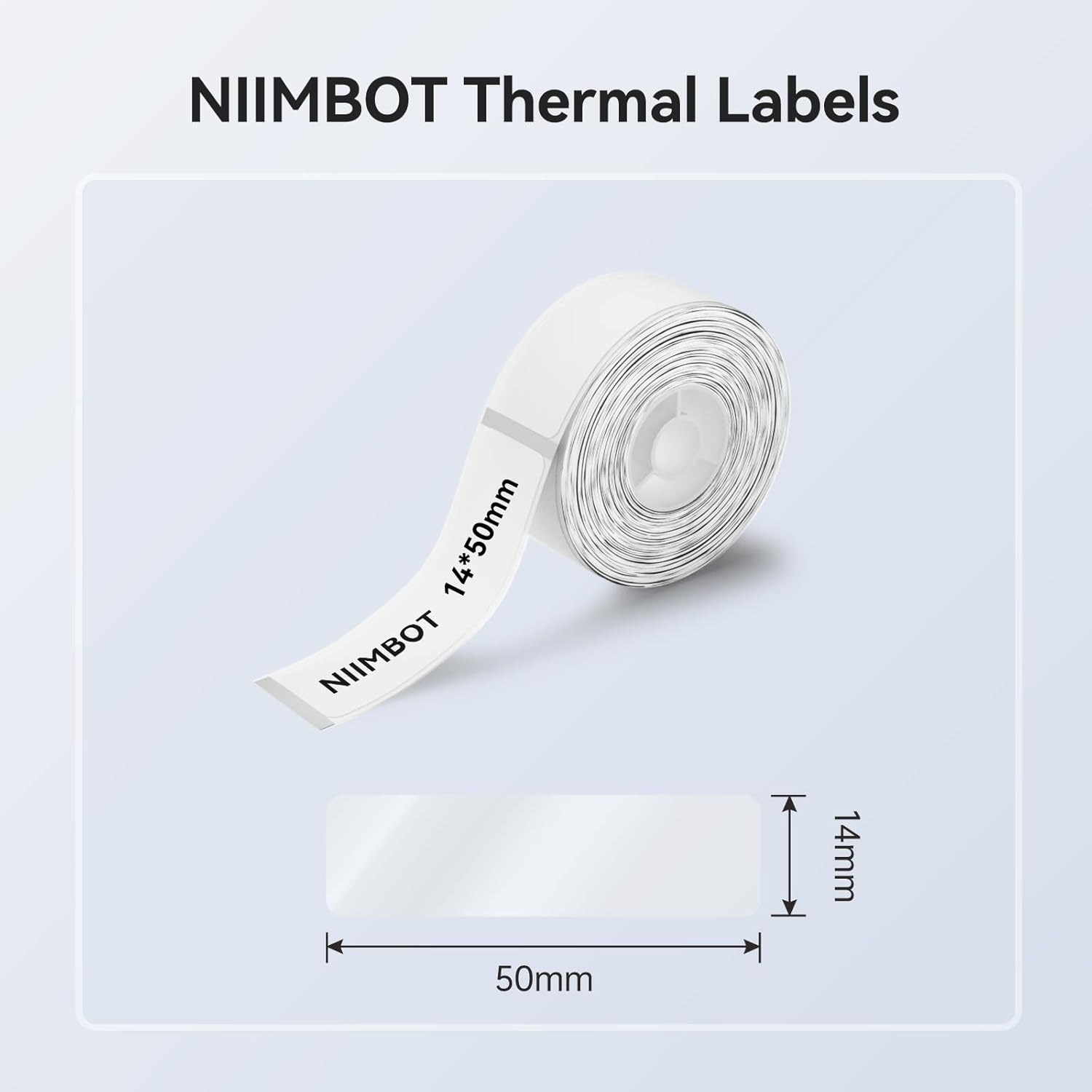 image:imageNIIMBOT Label Maker Tape for D11D110D101 Label Maker 12 x 40 mm 047 x 157 for Home Office Labeling Tape Replacement Pink14mmx50mmclear