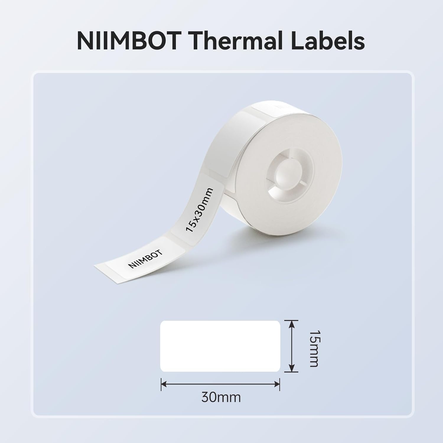 image:imageNIIMBOT Label Maker Tape for D11D110D101 Label Maker 12 x 40 mm 047 x 157 for Home Office Labeling Tape Replacement Pink15mmx30mmwhite