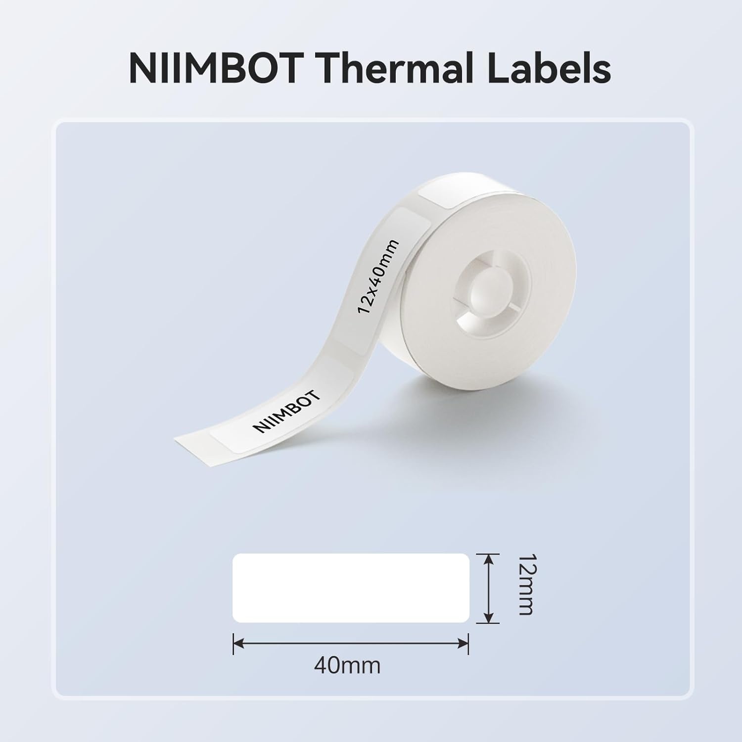 image:imageNIIMBOT Label Maker Tape for D11D110D101 Label Maker 12 x 40 mm 047 x 157 for Home Office Labeling Tape Replacement PinkWhite
