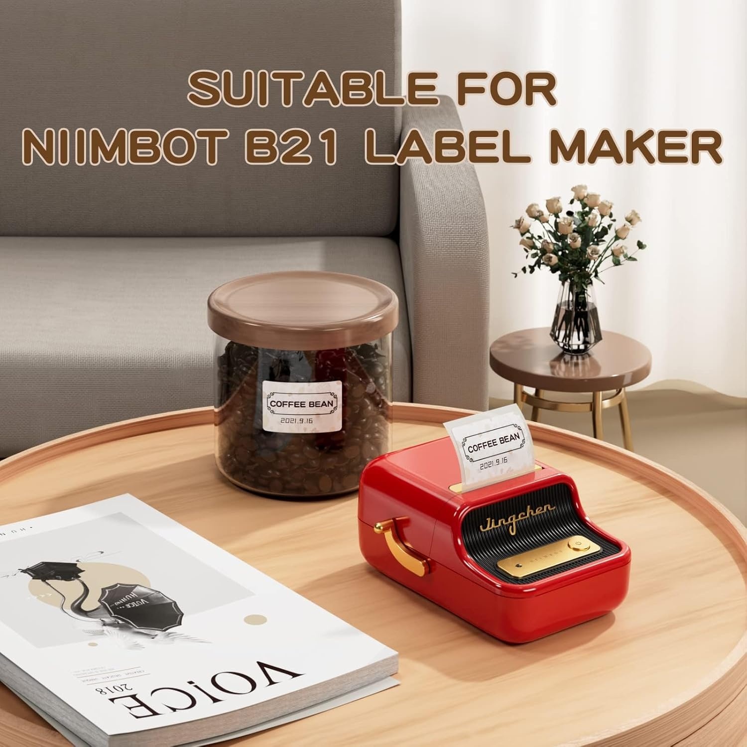 image:imageNIIMBOT Labels for B1B2B21B3SK3 Label Printer Thermal Stickers 2 x 31550x80mm Waterproof OilProof Label Tape 1 Roll of 95 White Sticker LabelsClear157 X 118