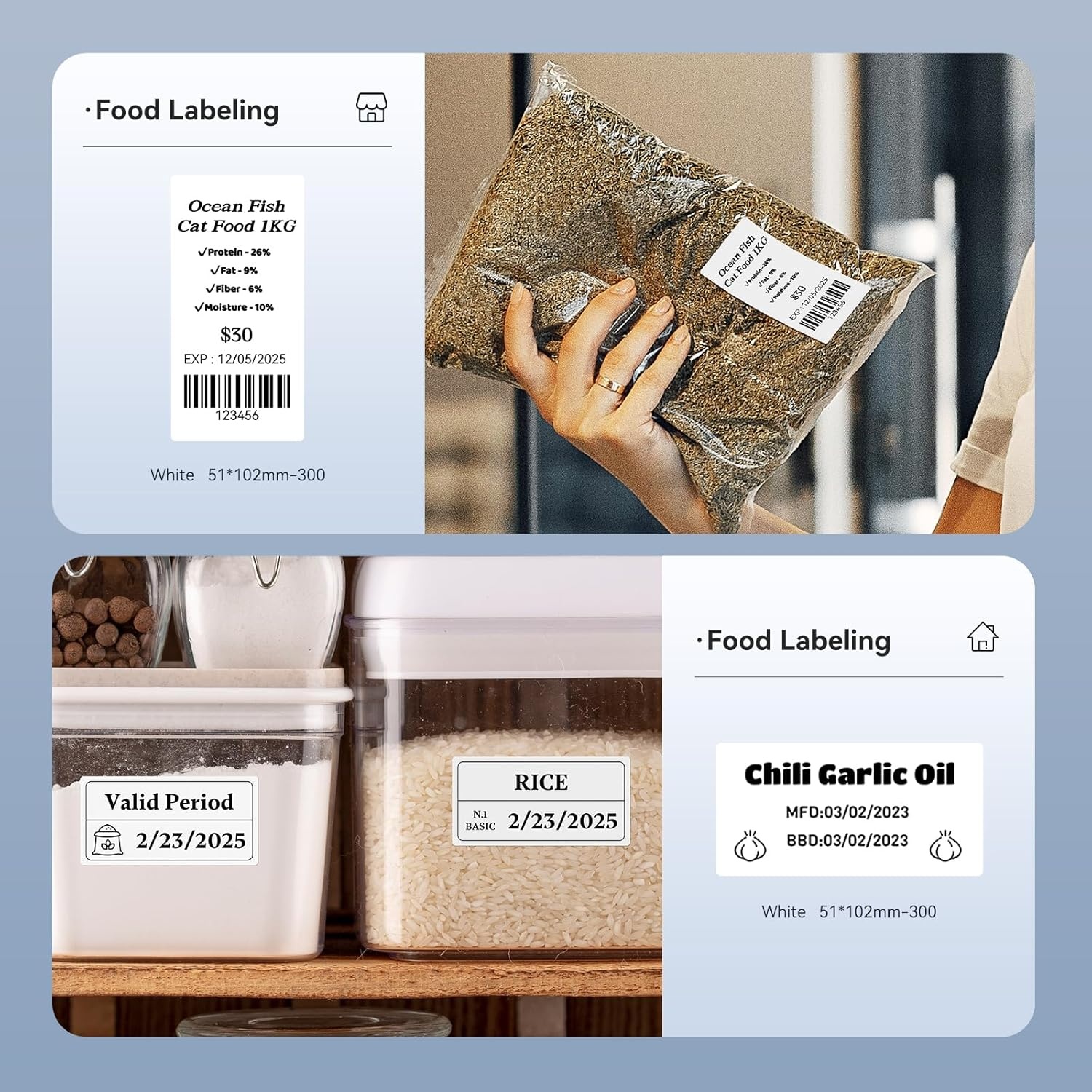 image:imageNIIMBOT LabelsSelfAdhesive Large Roll Label 20140251102MM 300 LabelsRoll Compatible with NIIMBOT K3 Desktop Printer Thermal Tape for Mailing Address Barcode Office Business51102MM