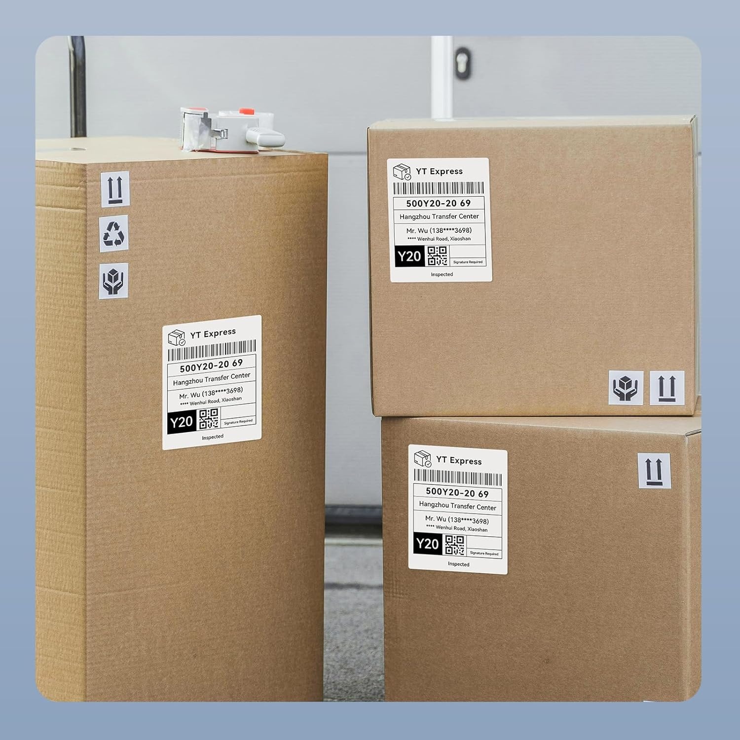 image:imageNIIMBOT LabelsSelfAdhesive Large Roll Label 20140251102MM 300 LabelsRoll Compatible with NIIMBOT K3 Desktop Printer Thermal Tape for Mailing Address Barcode Office Business82100MM