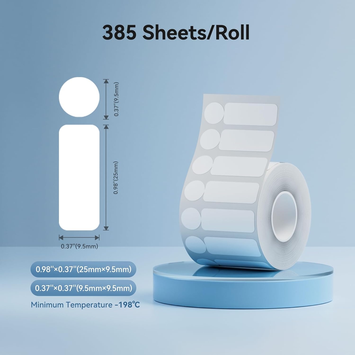 image:imageNIIMBOT M2M3 Thermal Transfer Labels 157079 345 TapesRoll for M2M3 Label Maker Long Storage Time for Small Businesses Cosmetics Vitamins Labeling HologramLiquid Nitrogen