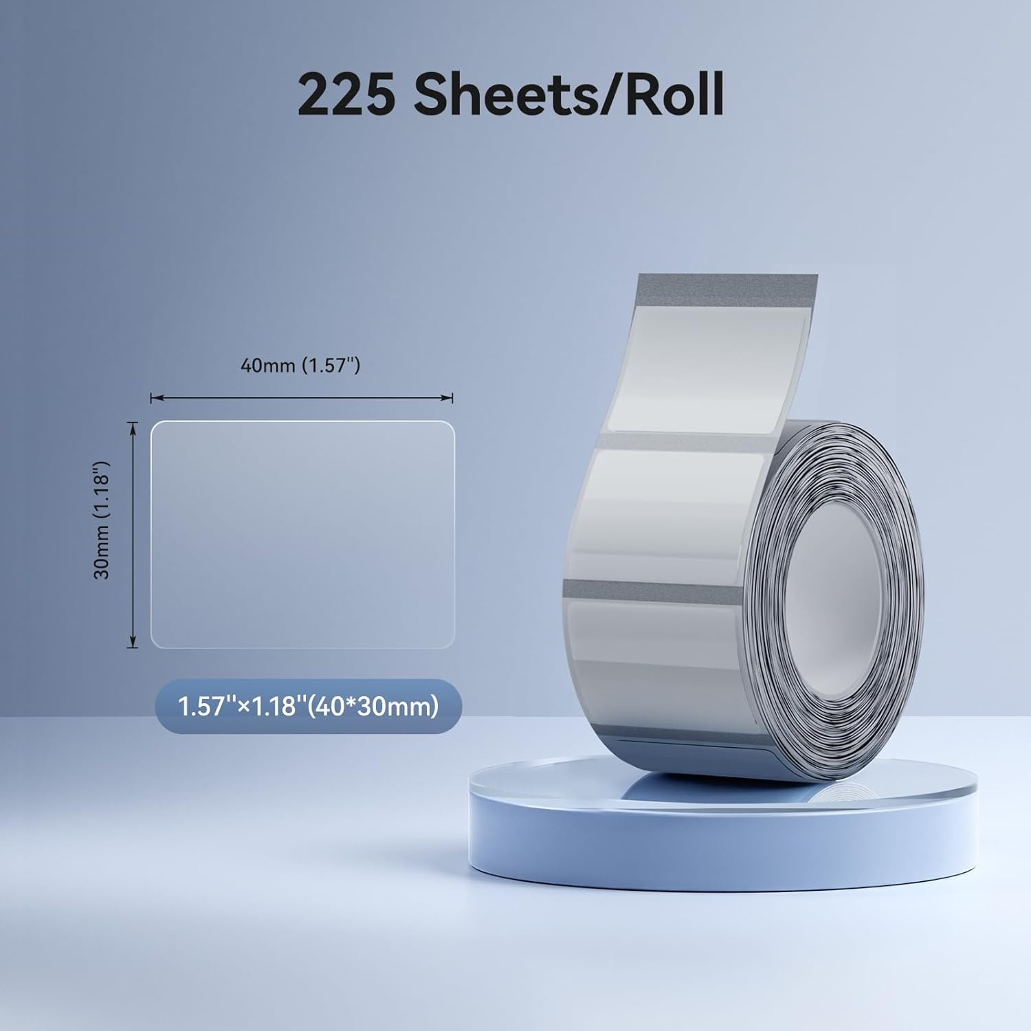 image:imageNIIMBOT M2M3 Thermal Transfer Labels 157079 345 TapesRoll for M2M3 Label Maker Long Storage Time for Small Businesses Cosmetics Vitamins Labeling HologramClear