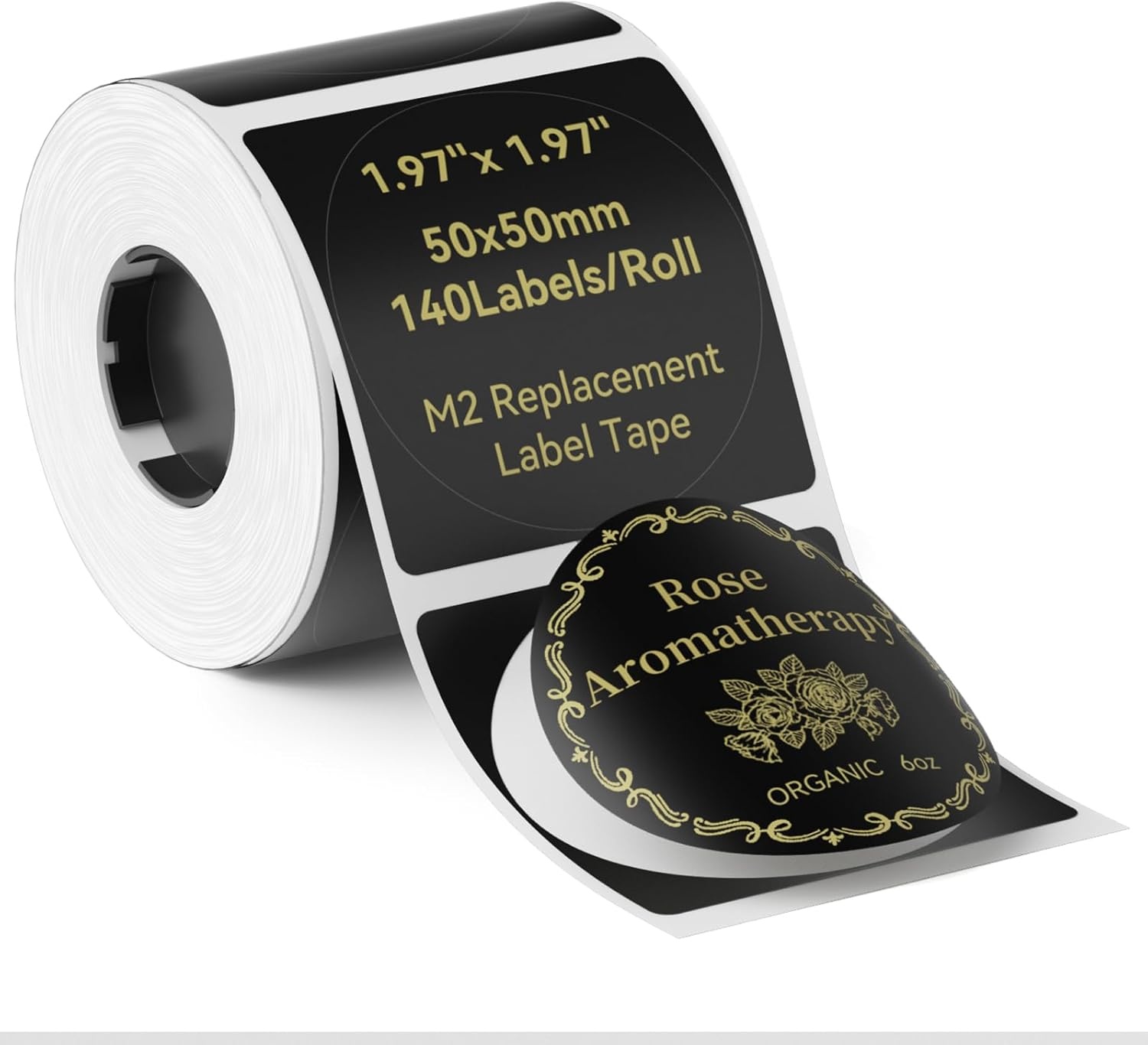 image:imageNIIMBOT M2M3 Thermal Transfer Labels 157079 345 TapesRoll for M2M3 Label Maker Long Storage Time for Small Businesses Cosmetics Vitamins Labeling HologramBlack