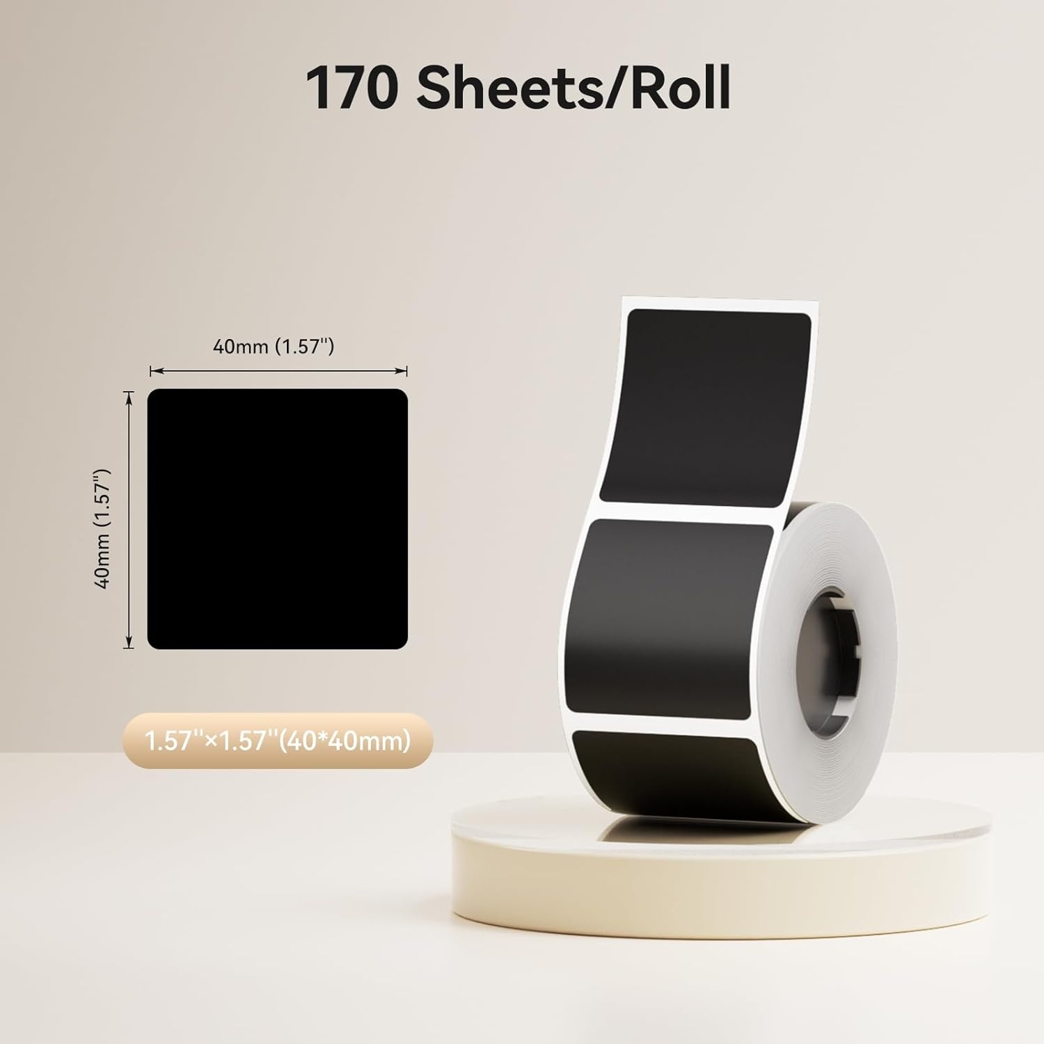 image:imageNIIMBOT M2M3 Thermal Transfer Labels 157079 345 TapesRoll for M2M3 Label Maker Long Storage Time for Small Businesses Cosmetics Vitamins Labeling HologramBlack