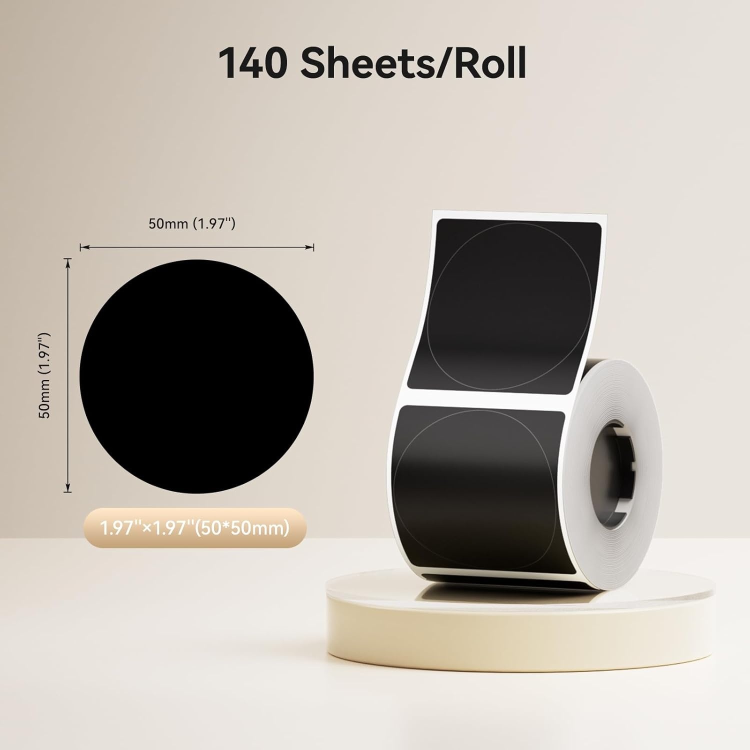 image:imageNIIMBOT M2M3 Thermal Transfer Labels 157079 345 TapesRoll for M2M3 Label Maker Long Storage Time for Small Businesses Cosmetics Vitamins Labeling HologramBlack