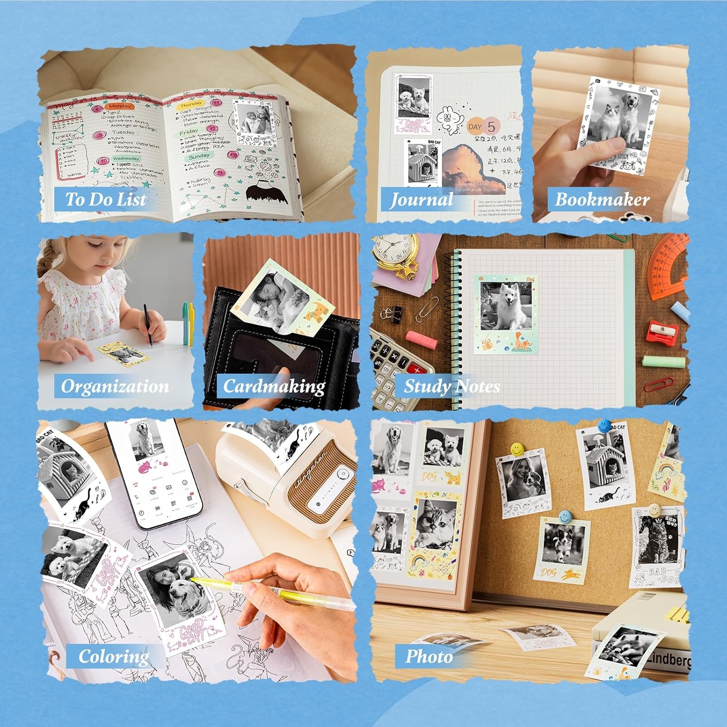 image:imageNIIMBOT Photo Papers Compatible with Pro Series Label Makers Thermal Picture Labels Good Idea to Print Photos Beauty Memories NoteList 213x26754x67mm21x2654x67mmdoodle