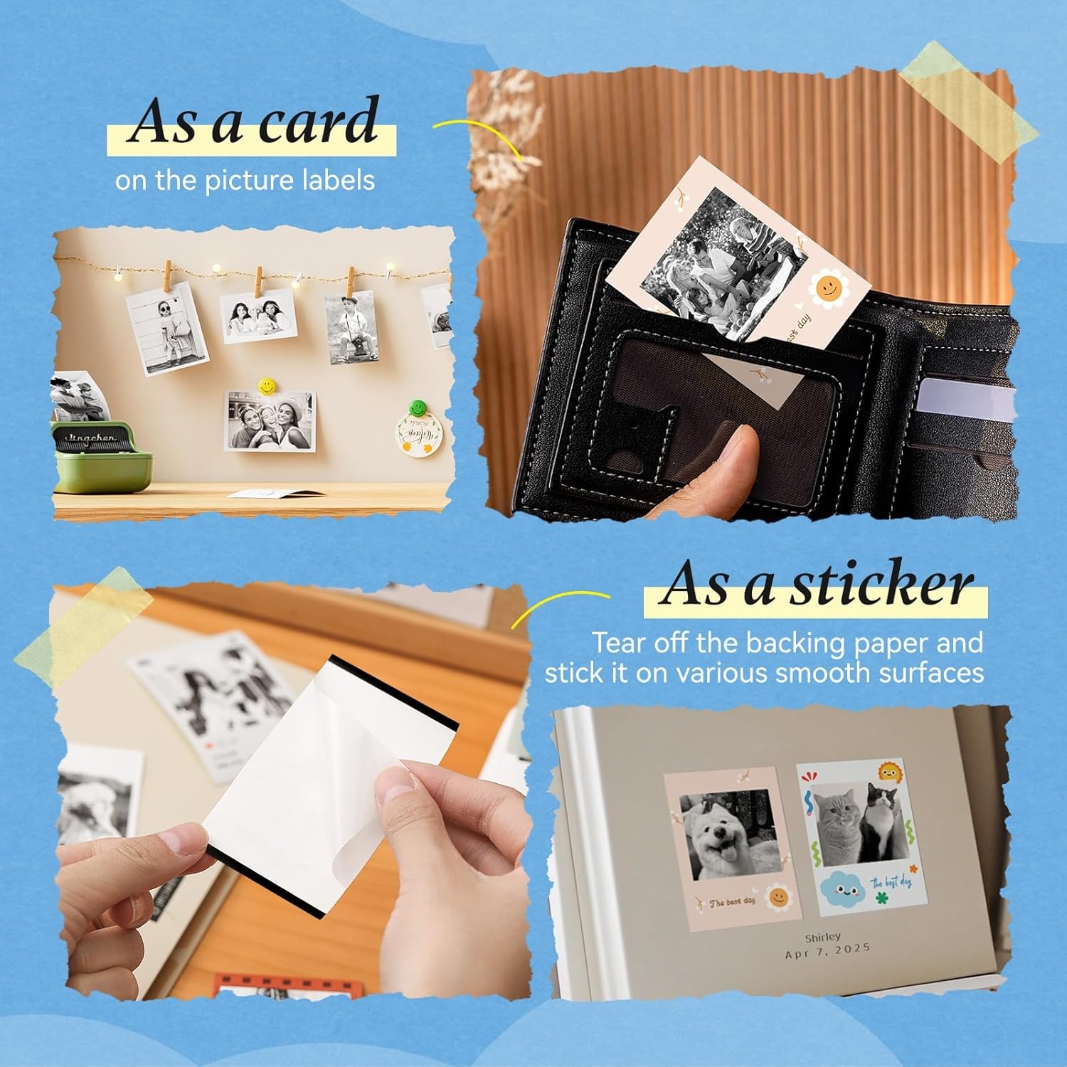 image:imageNIIMBOT Photo Papers Compatible with Pro Series Label Makers Thermal Picture Labels Good Idea to Print Photos Beauty Memories NoteList 213x26754x67mmHoney Bear