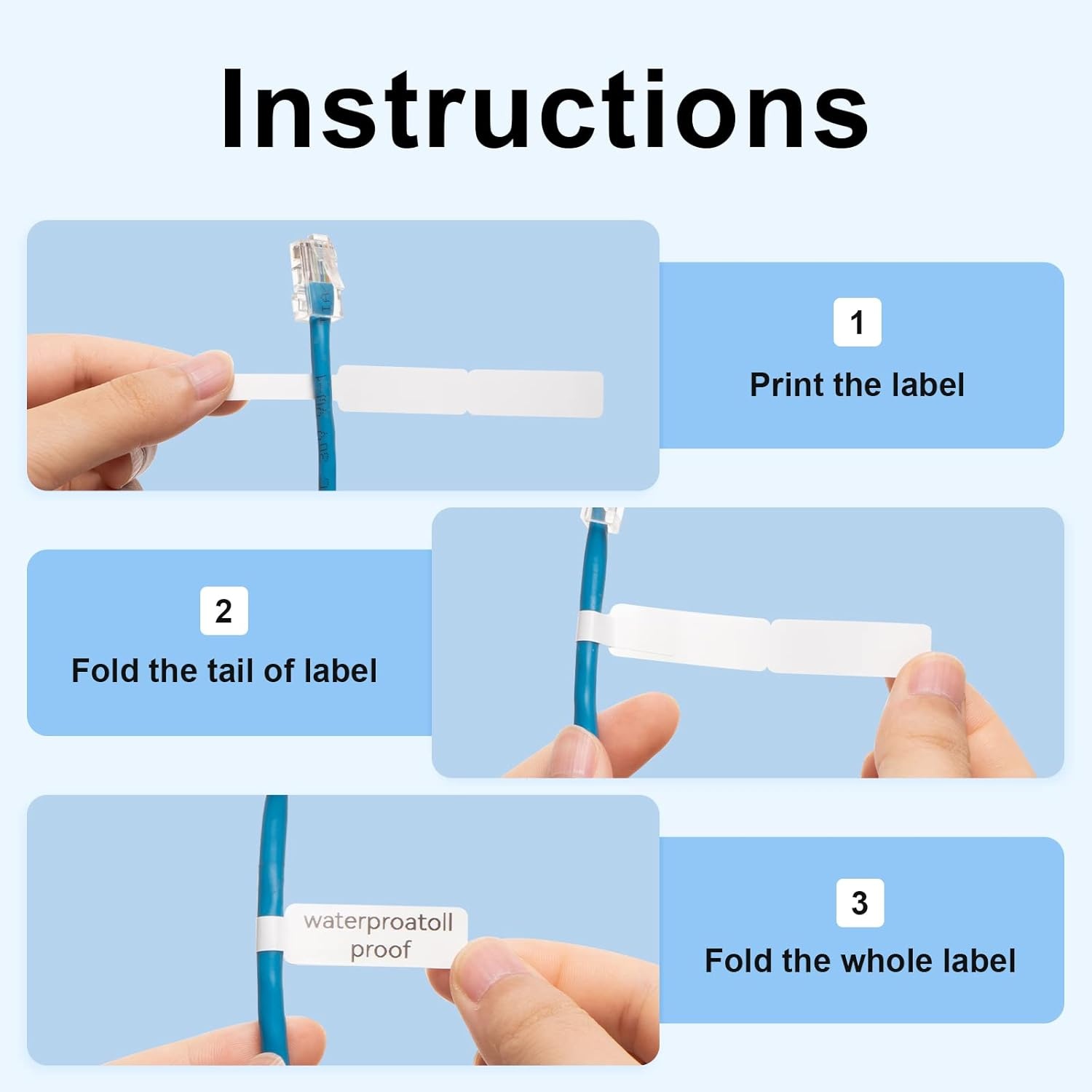 image:imageNIIMBOT Thermal Label Maker Paper 05 43 Stickers Waterproof TearResistant Replacement for D11D110 Label Printer OfficeampHome Cable 65 LabelsRoll WhiteWhite