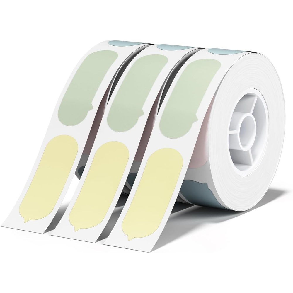 image:imageNIIMBOT D11 Luminous Label Maker Tape 3 Rolls Adhesive Label Paper 051 X 138 13 X 35mm 90 LabelsRoll Compatible for NIIMBOT D11 D110 Label Printer 3RollBubble