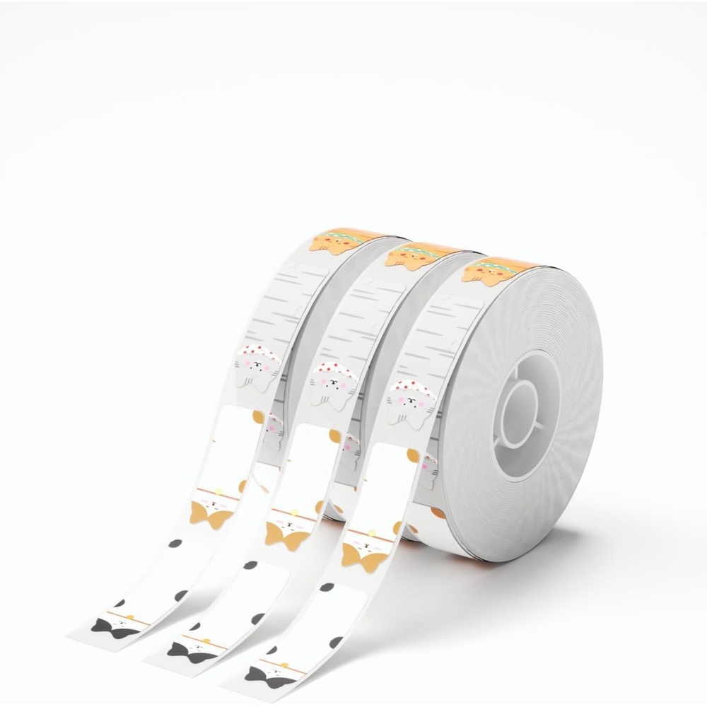 image:imageNIIMBOT D11 Luminous Label Maker Tape 3 Rolls Adhesive Label Paper 051 X 138 13 X 35mm 90 LabelsRoll Compatible for NIIMBOT D11 D110 Label Printer 3RollCat