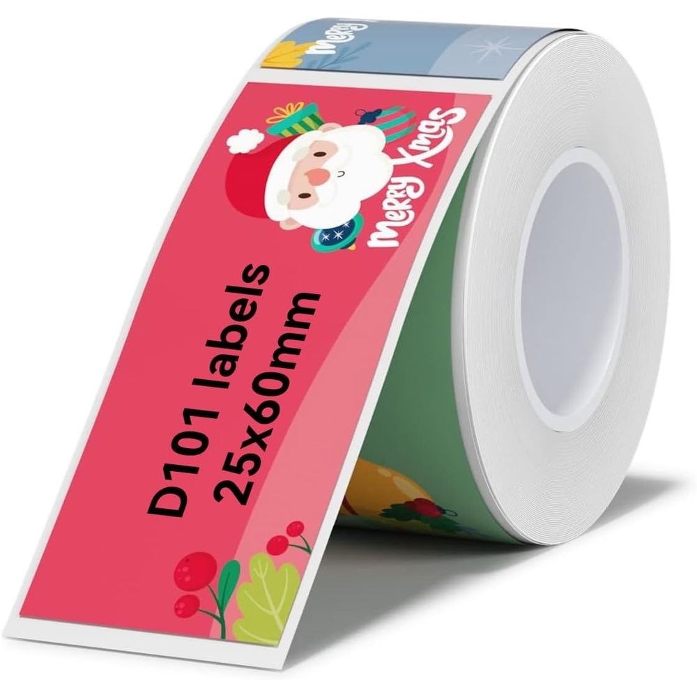 image:imageNIIMBOT Label Maker Tape Christmas Label Stickers 098x236 Labels Refill ONLY forD101 B1 B21 B31 Label Maker WaterproofChristmas