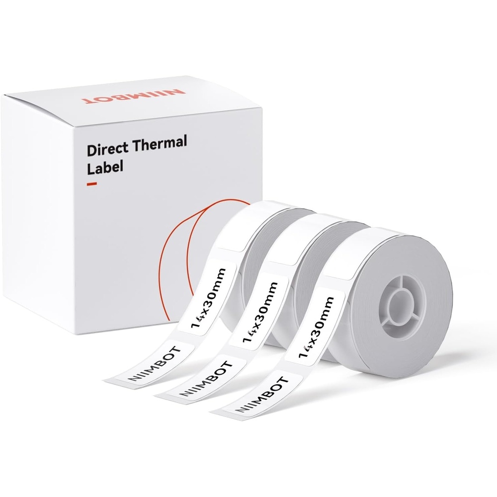 image:imageNIIMBOT Label Maker Tape for D11D110D101 Label Maker 12 x 40 mm 047 x 157 for Home Office Labeling Tape Replacement Pink14mmx30mmwhite