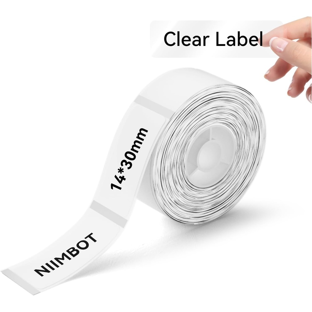 image:imageNIIMBOT Label Maker Tape for D11D110D101 Label Maker 12 x 40 mm 047 x 157 for Home Office Labeling Tape Replacement PinkClear