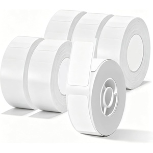 image:imageLabel Maker Tape  6 Rolls1260 Pieces Compatible for D11D110D101 Printer Paper Stickers Waterproof Standard Laminated TearResistant Office Home Name File Folder Clothes 059x 118 Inch White