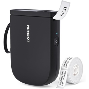 image:imageNIIMBOT 300 DPI D11 Label Maker Machine with 3 Tapes Portable Thermal Label Printer with Multiple Templates Bluetooth Label Printer for Office Home Kitchen School Organization WhiteBlack