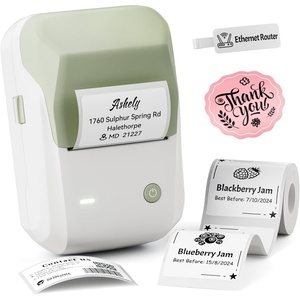 image:imageNIIMBOT B1 Label Maker Machine with 3 Tapes 50x30mm50x80mm 50x50mm Round Labels Bluetooth Thermal Label Printer for Small BusinessOfficeHomeSchool Blue 1 Printer3 Roll LabelGreen