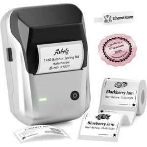 image:imageNIIMBOT B1 Label Maker Machine with 3 Tapes 50x30mm50x80mm 50x50mm Round Labels Bluetooth Thermal Label Printer for Small BusinessOfficeHomeSchool Blue 1 Printer3 Roll LabelSilver