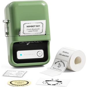 image:imageNIIMBOT B21 Label Maker Machine with Tape 2 Inch Portable Sticker Printer Thermal Labeler for Gift Jar Candle Address Labels for Home Office Business Organization Supports Mobile amp PC GreenGreen