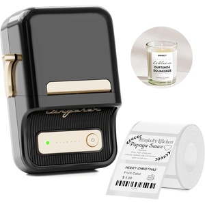 image:imageNIIMBOT B21 Label Maker Thermal Label Printer Portable Inkless Label Makers for HomeOfficeBusiness with 1 Pack 50x30mm White Label Compatible with iOS amp Android BlackBlack