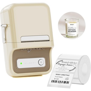 image:imageNIIMBOT B21 Label Maker Thermal Label Printer Portable Inkless Label Makers for HomeOfficeBusiness with 1 Pack 50x30mm White Label Compatible with iOS amp Android BlackWhite