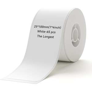 image:imageNIIMBOT D101 Label Maker Tape SelfAdhesive Labeling Tape Replacement 098 X 394 25 X 100mm Thermal Label Paper for Home Kitchen 65 LabelsRoll White25100