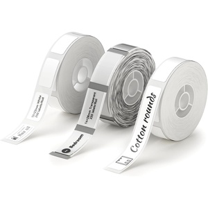 image:imageNIIMBOT D11 Label Maker Tape Adhesive White Paper 047 X 295 12 X 75mm 95 LabelsRoll Compatible for NIIMBOT D11 D110 Label Printer Thermal Paper Black on White 3Roll12X75mm  14X28mm  12X22mm
