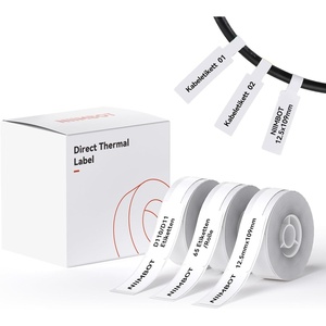 image:imageNIIMBOT D11 Label Tape D110 Label Maker Papers 3Rolls Cable Labels SelfAdhesive Labeling Tape 047 X 429 12 X 109mm Cable Label Refills for Home Office Circuit Box 195 Labels3Rolls WhiteCablewhite