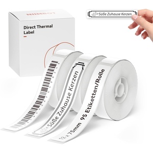 image:imageNIIMBOT D11 Label Tape D110 Label Maker Papers 3Rolls Cable Labels SelfAdhesive Labeling Tape 047 X 429 12 X 109mm Cable Label Refills for Home Office Circuit Box 195 Labels3Rolls White1275white