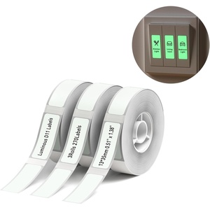 image:imageNIIMBOT D11 Luminous Label Maker Tape 3 Rolls Adhesive Label Paper 051 X 138 13 X 35mm 90 LabelsRoll Compatible for NIIMBOT D11 D110 Label Printer 3RollLuminous