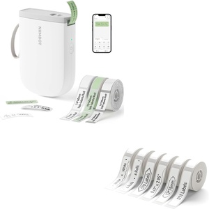 image:imageNIIMBOT D11 New Version Label Maker Machine with 3 Rolls Tape 300DPI Bluetooth Label Printer Portable Thermal Printer Sticker Maker for Organizing Home Office SchoolExtra 6 Rolls Tapes