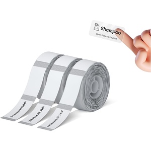 image:imageNIIMBOT D110 Label Maker Tape Adhesive Clear Label Paper 055 X 157 14 X 40mm 160 LabelsRoll Compatible for NIIMBOT D11 D110 Label Printer Thermal Paper Black on Transparent 3Roll3Rolls 055 X 118