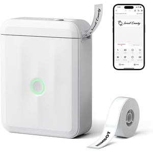 image:imageNIIMBOT D110 Upgraded Version Mini Label Maker Machine with Tape Portable Bluetooth Thermal Printer Sticker Labeler with Multiple Templates for Office Organization Home Kitchen School WhiteWhite